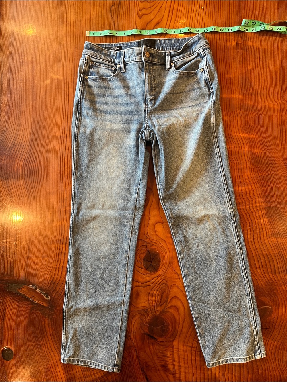 White House Black Market Light Blue Straight-Leg Jeans